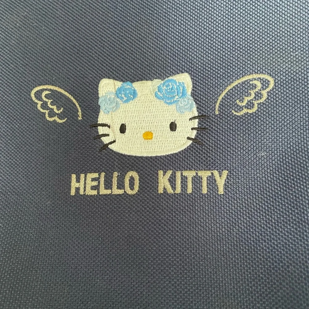 Sanrio Hello Kitty Angel wings  embroidered Navy Blue Mini Satchel backpack